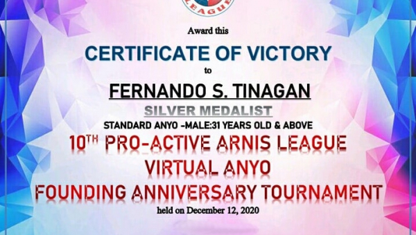UPV PE Professor and Students bag medals in National Virtual Arnis “Anyo” Tourney