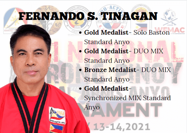 UPV-PE professor, staff and students bag medals in "National Larong Pinoy Arnis-Anyo E-Tournament"