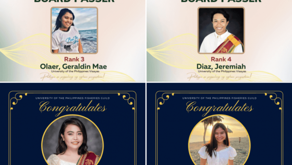 UPV-CFOS grads top October 2021 Fisheries Technologists Board Exam