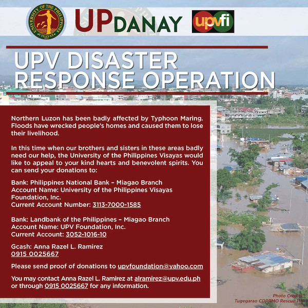 UP sends help to areas in Northern Luzon affected by Typhoon Maring
