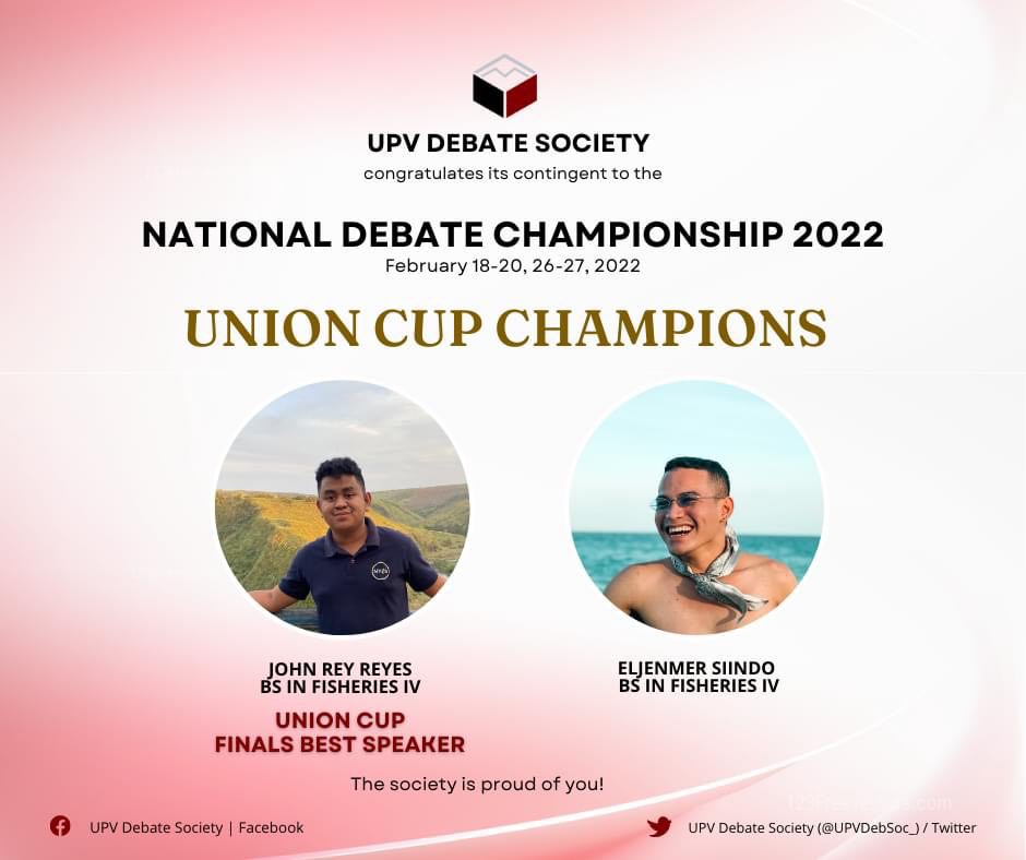 UPV Debate Society emerges champion in the Union Cup of National Debate Championship 2022 – a historic win!