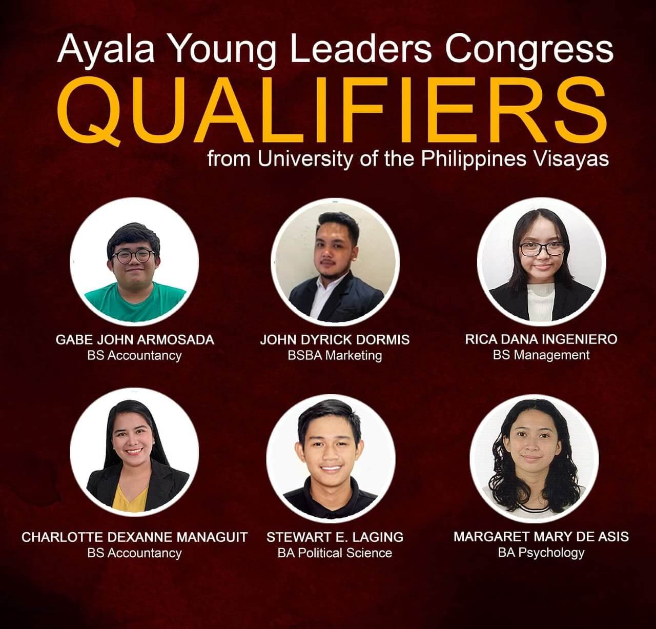 Six UPV students qualify for the 2022 Ayala Young Leaders Congress