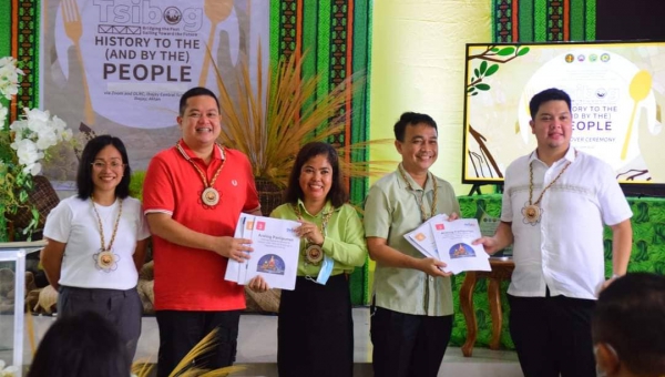 UPV-CHED TSIBOG team turns over learning materials on culture and heritage to Ibajay and DepEd Aklan