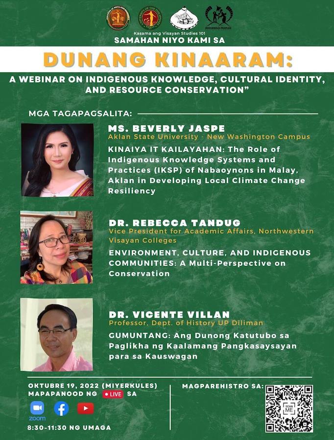 CWVS holds “Dunang Kinaaram: A Webinar on Indigenous Knowledge, Cultural Identity, and Resource Conservation”