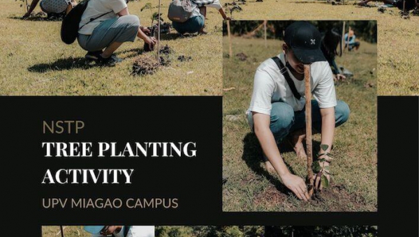NSTP students plant trees at the UPV Miagao campus 