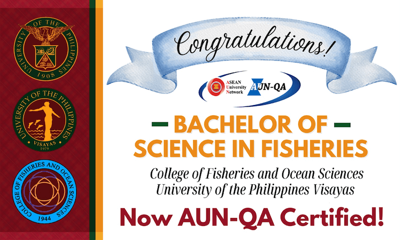 UPV-CFOS’s BS Fisheries program is now AUN-QA certified