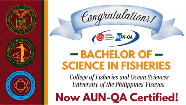 UPV-CFOS’s BS Fisheries program is now AUN-QA certified