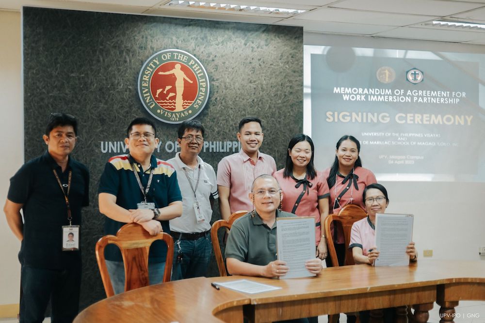 UPV and St. Louise De Marillac School of Miagao seal agreement for work immersion partnership of students