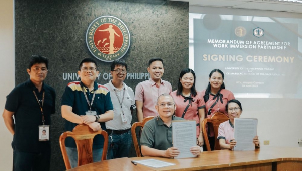 UPV and St. Louise De Marillac School of Miagao seal agreement for work immersion partnership of students