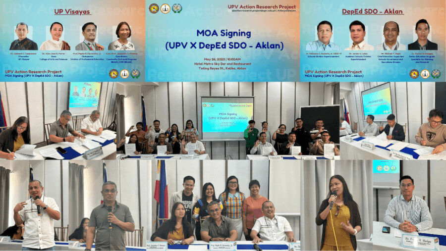 #AksyonDayon1stMOAin2023: UP Visayas x DepEd SDO-Aklan MOA signing for strengthened research culture through quality control