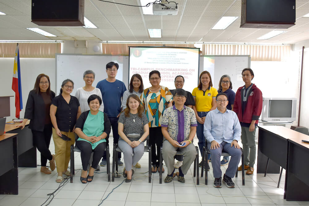 UPV Graduate school benchmarks with graduate programs of UP Los Baños and UP Manila