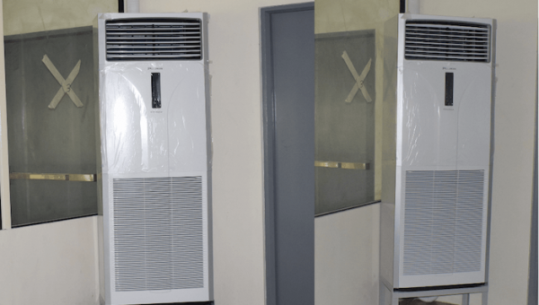Ortiz couple donates a 6-HP air conditioning unit to UP Visayas University Library