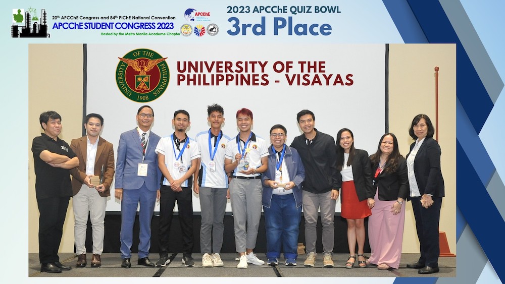 SOTECH wins 3rd place during the Asian Pacific Confederation of Chemical Engineering (APCChE) National Chemical Engineering Quiz Bowl