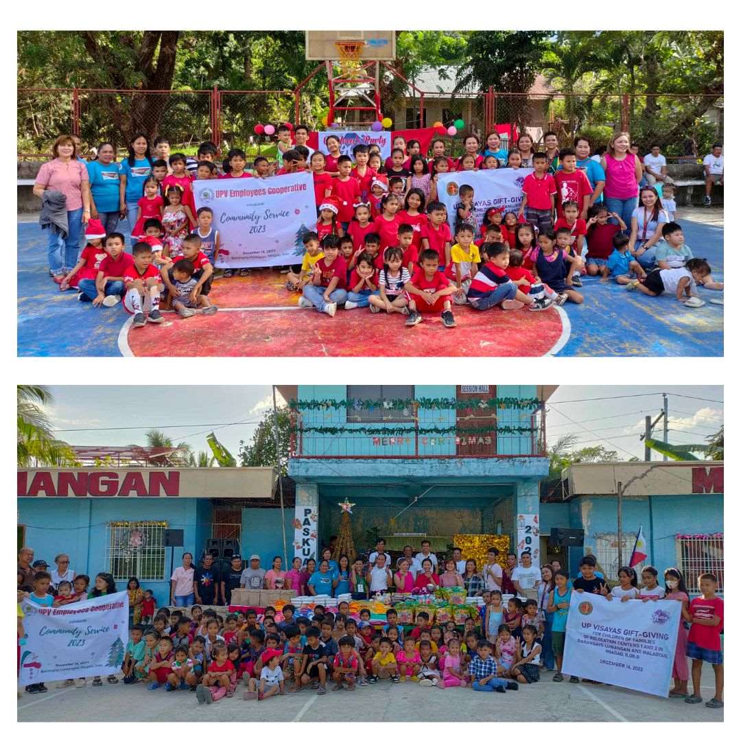 Children from Brgy. Malagyan & Brgy. Lumangan received Christmas presents from the UPV community