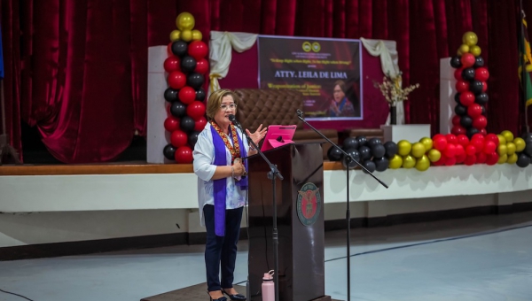 Former Sen. de Lima speaks on “Weaponization of Justice: Skirting the Line Between Human Rights and Compelling State Interest”