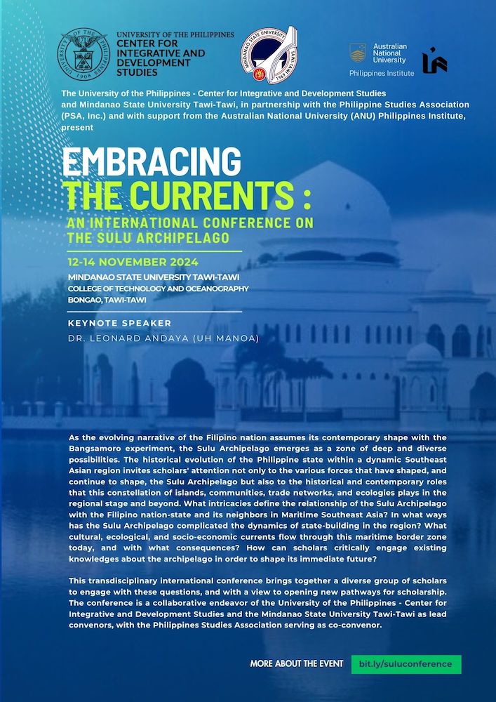 UP-CIDS and MSU Tawi-Tawi mounts international conference on the Sulu Archipelago 