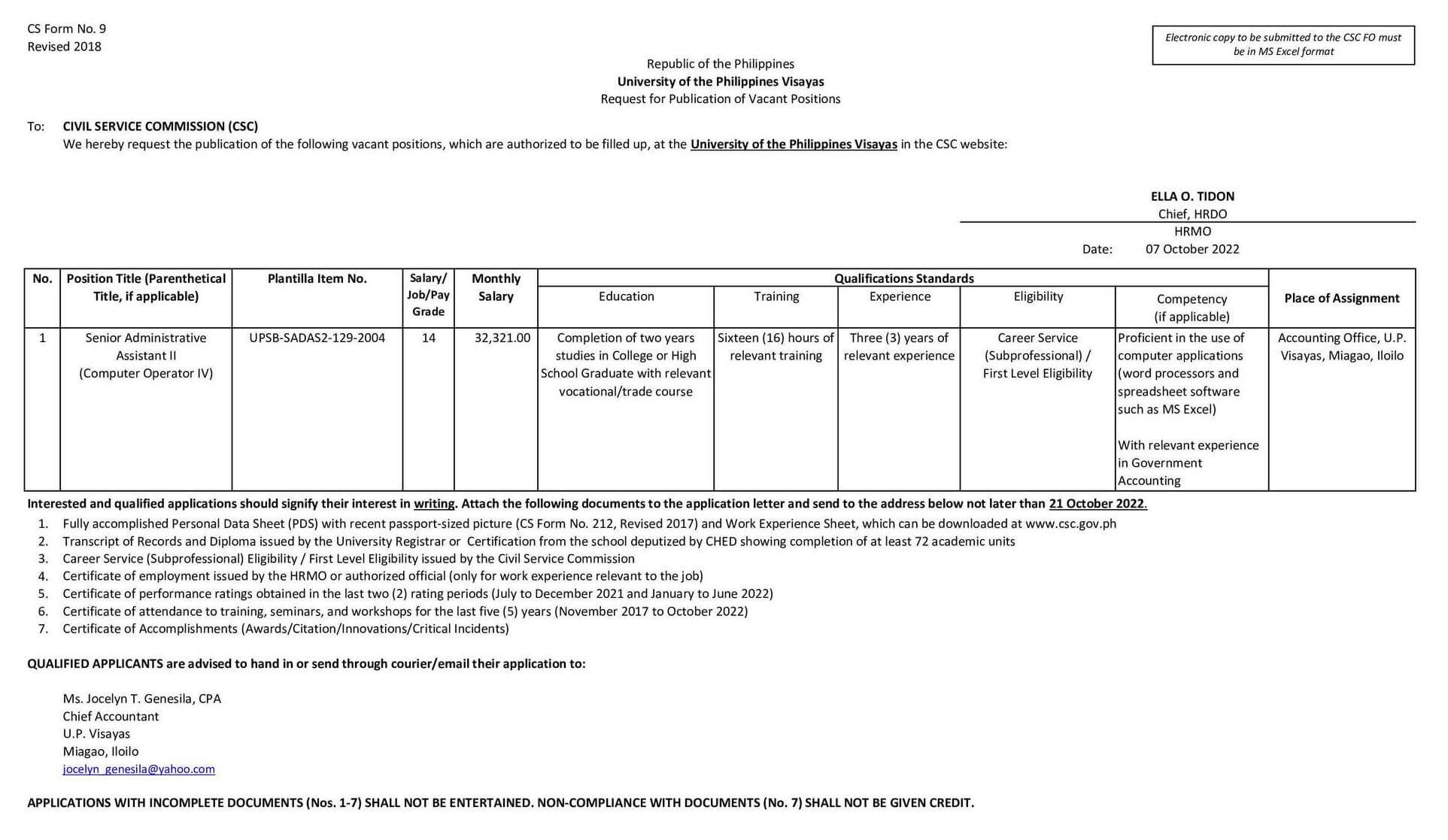 hiring acctg senior admin asst2 1022