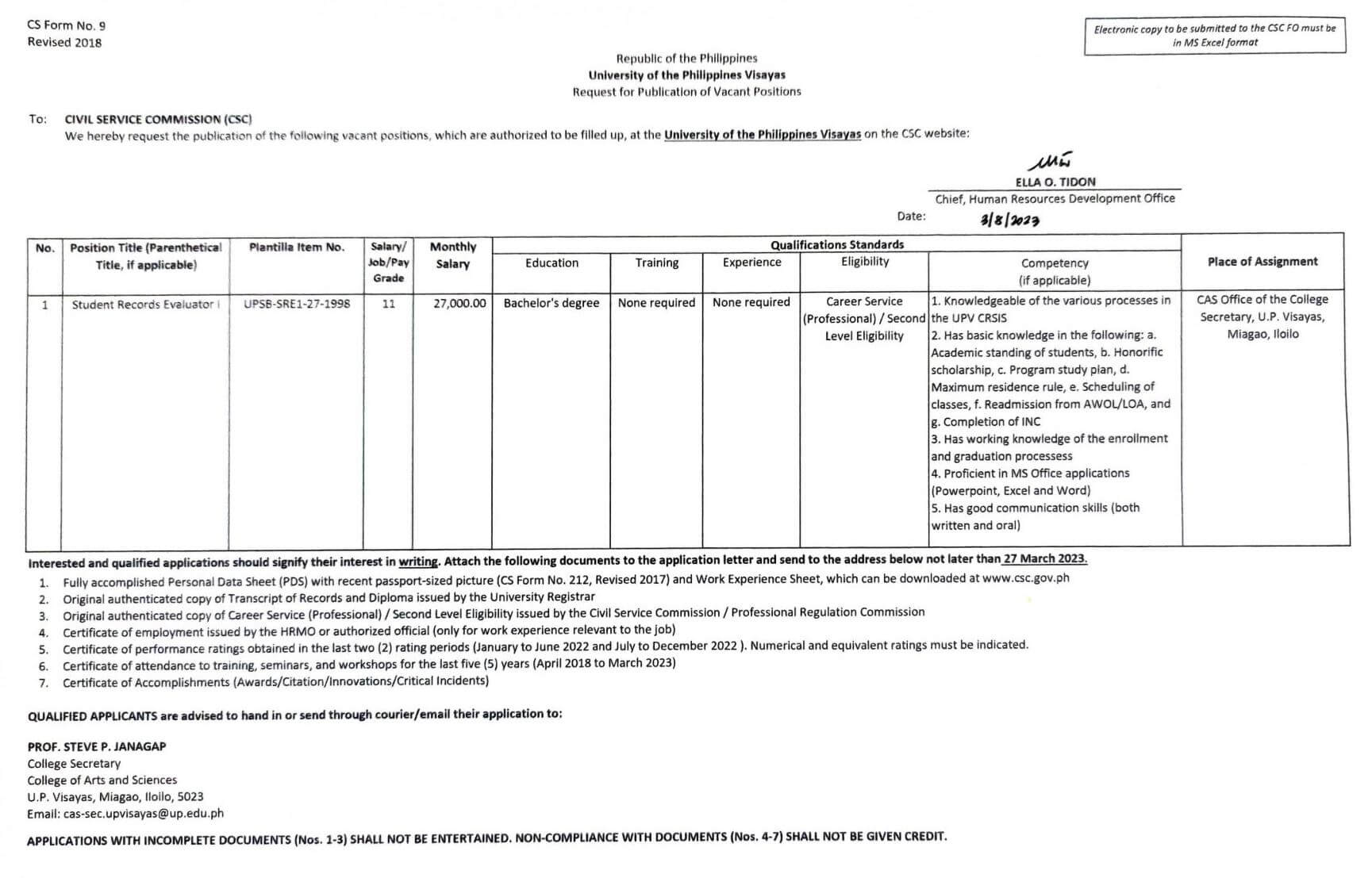 hiring cas sre 0323