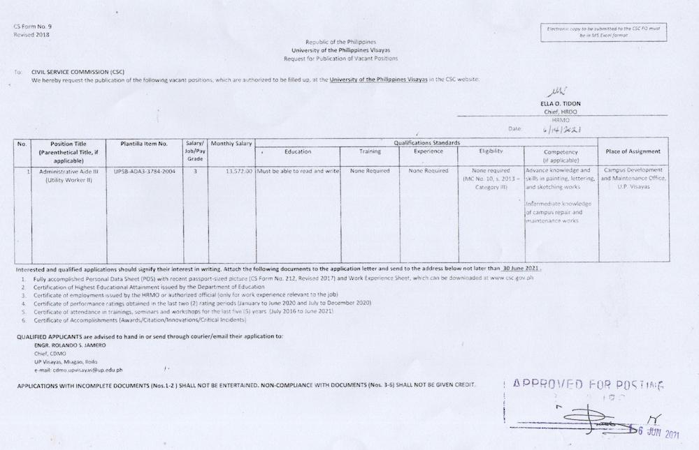 hiring cdmo aaide3 utility worker2 061621