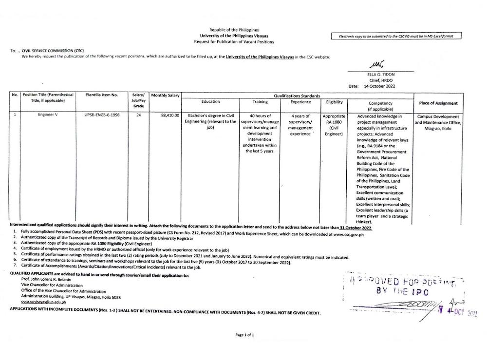 hiring cdmo engg5 1022