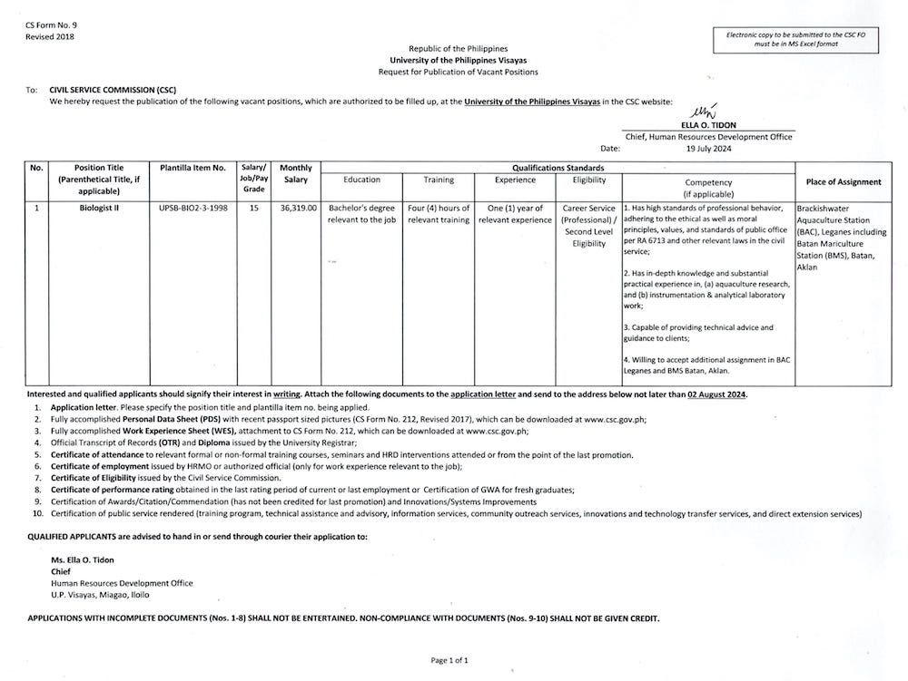 hiring ia biologist2 0724
