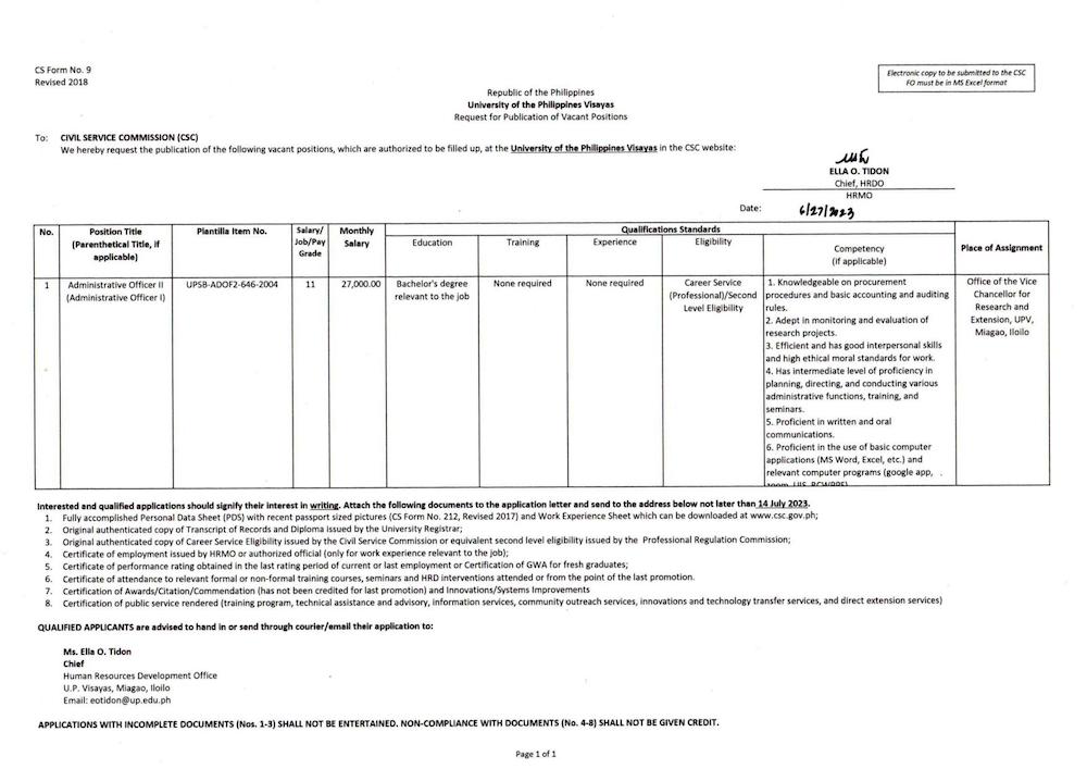 hiring ovcre ao2 0623