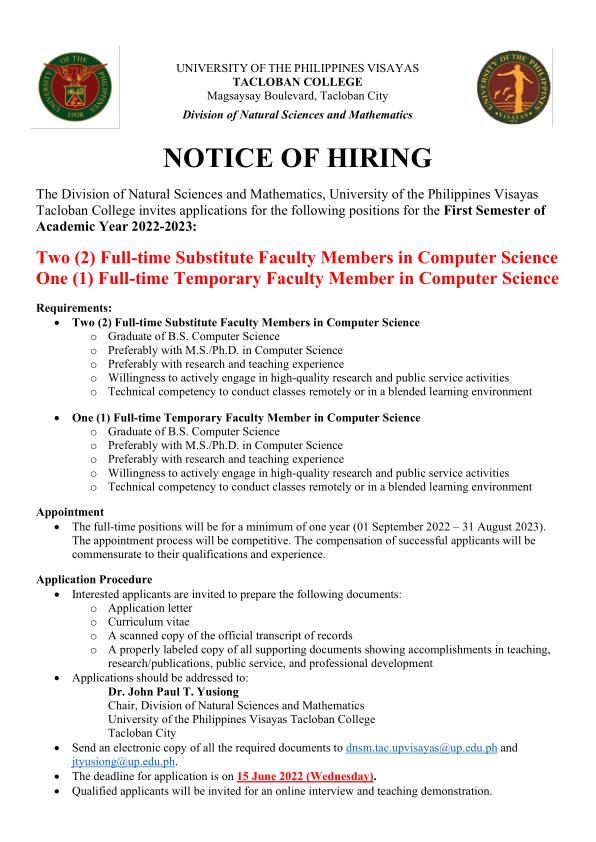 hiring upvtc komsai faculty 0622