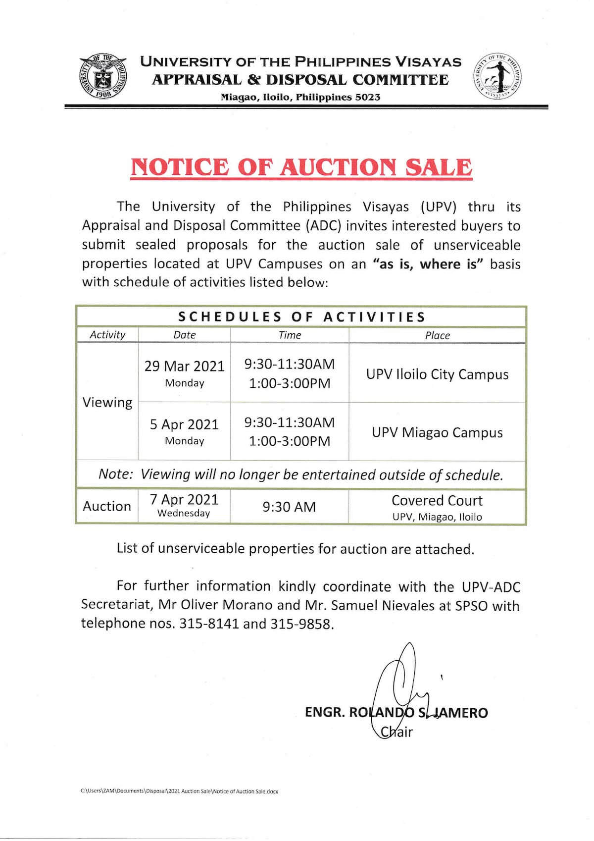 notice auction sale 032421 1