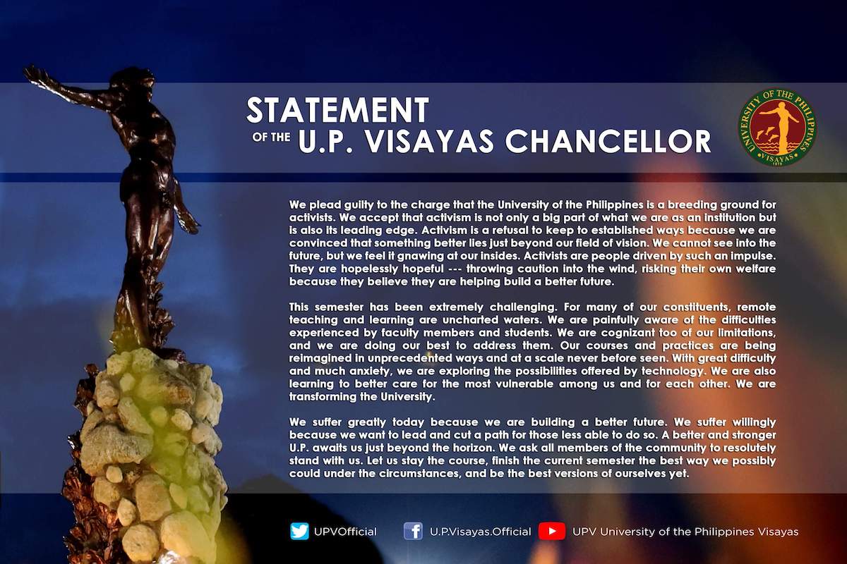 statement upv chancellor 1126