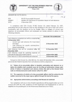 Deadline for Submission of Liquidation Report of Cash Advances