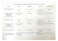 Bus Schedule for Paskua 2025 