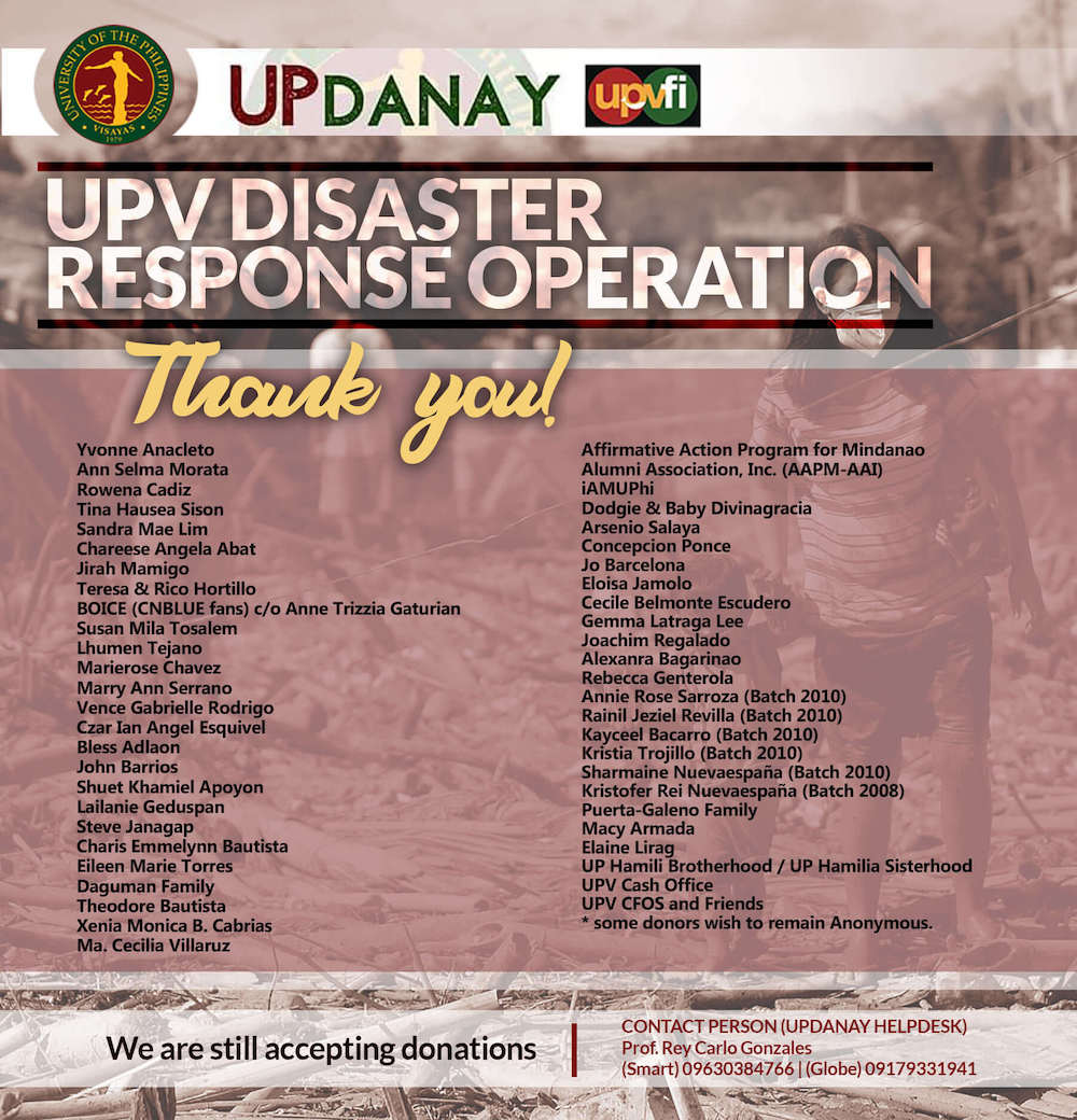 upv disaster response operation update2